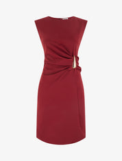 Robe sans manches effet drapé - Bordeaux - 1