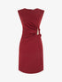 Robe sans manches effet drapé - Bordeaux - 1