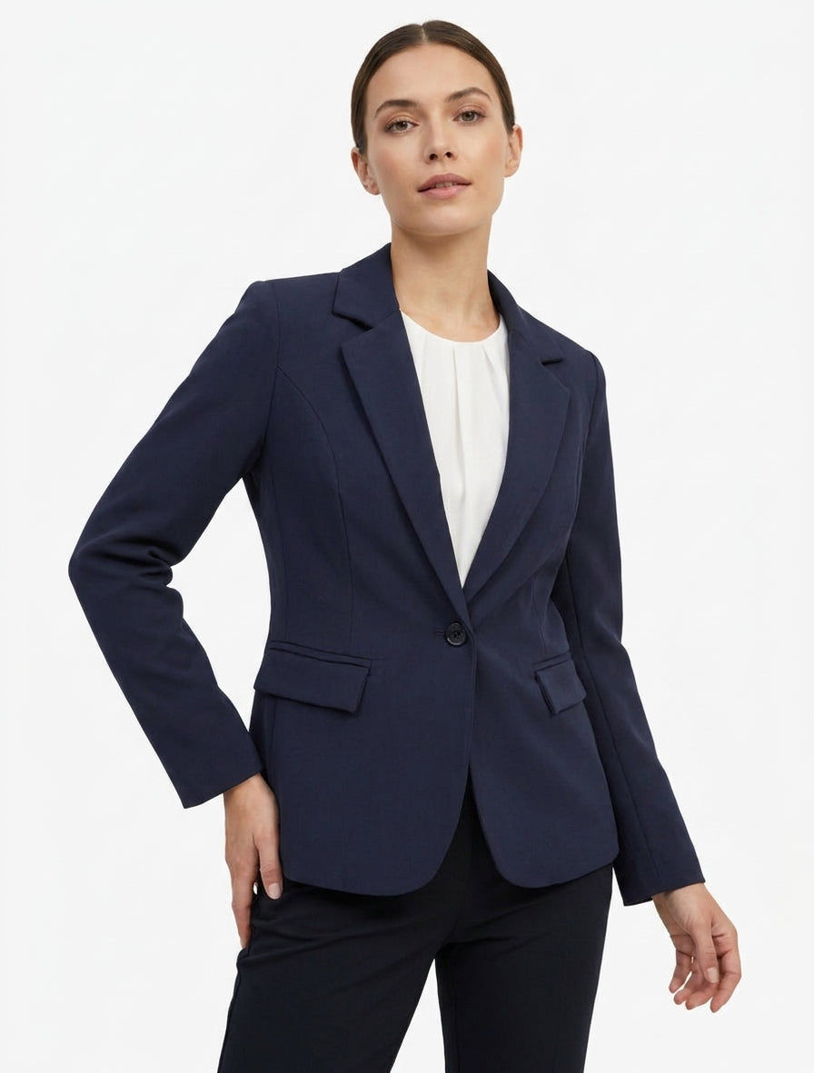 Blazer semplice con collo dentellato - Marina
