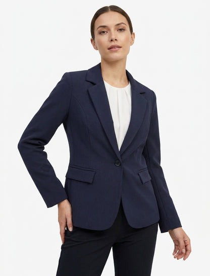 Blazer semplice con collo dentellato - Marina