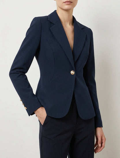Blazer aderente a un bottone e spalline - Marina