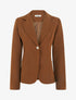 Blazer cintré à un bouton et épaulettes - Camel - 1