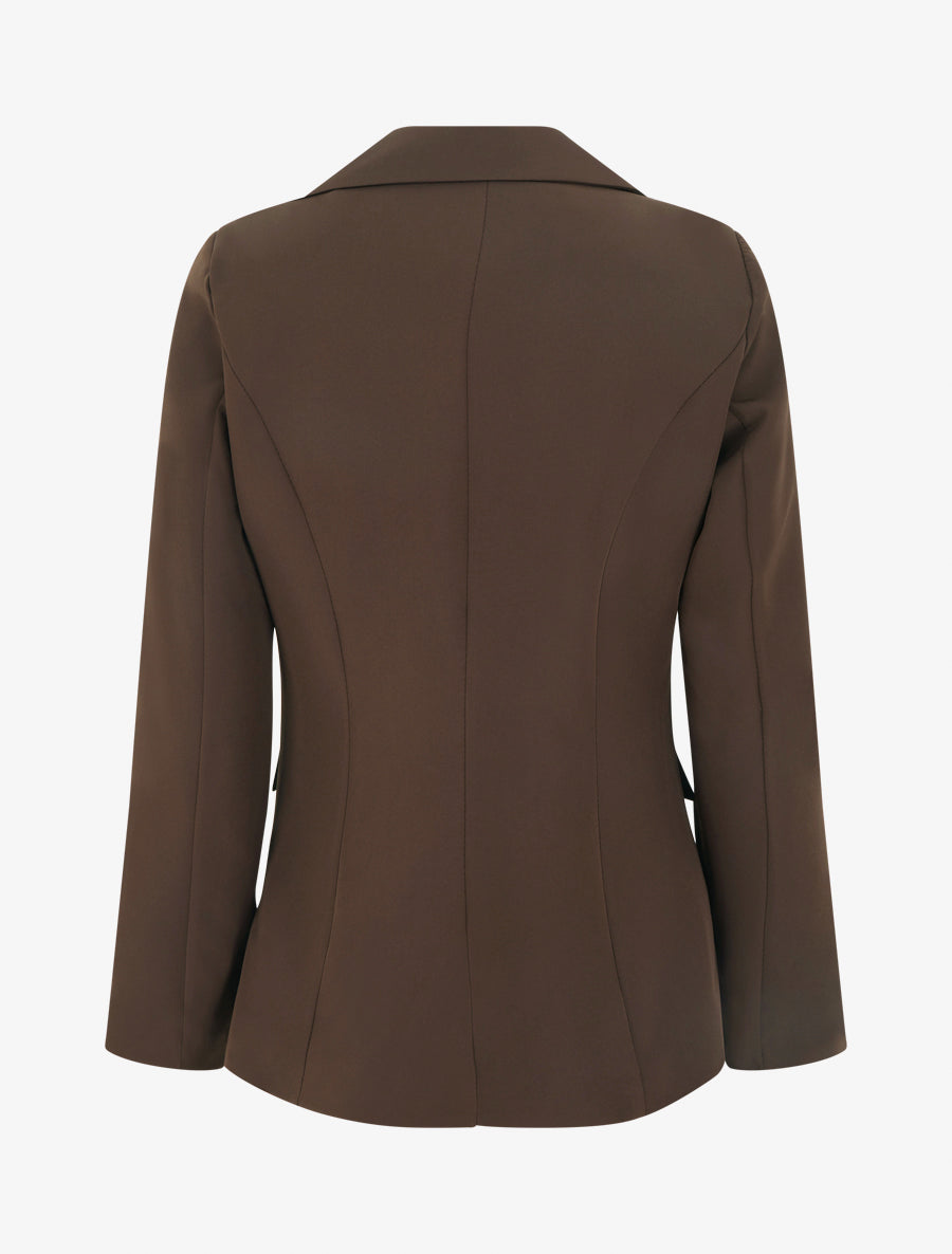 Blazer basique à épaulettes - Marron - 2