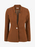 Blazer uni à fermeture boutonné - Camel - 1