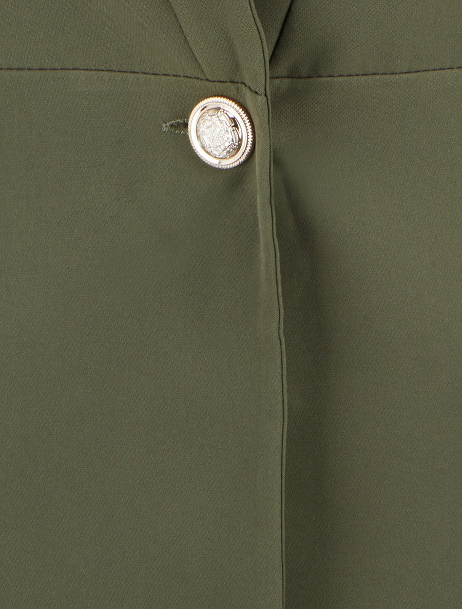 Blazer uni à fermeture boutonné - Kaki - 3