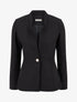 Blazer uni à fermeture boutonné - Noir - 1