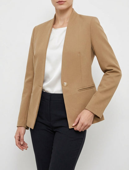 Blazer semplice con collo dritto - Chameau
