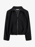 Bomber uni à bords élastiqués - Noir - 1