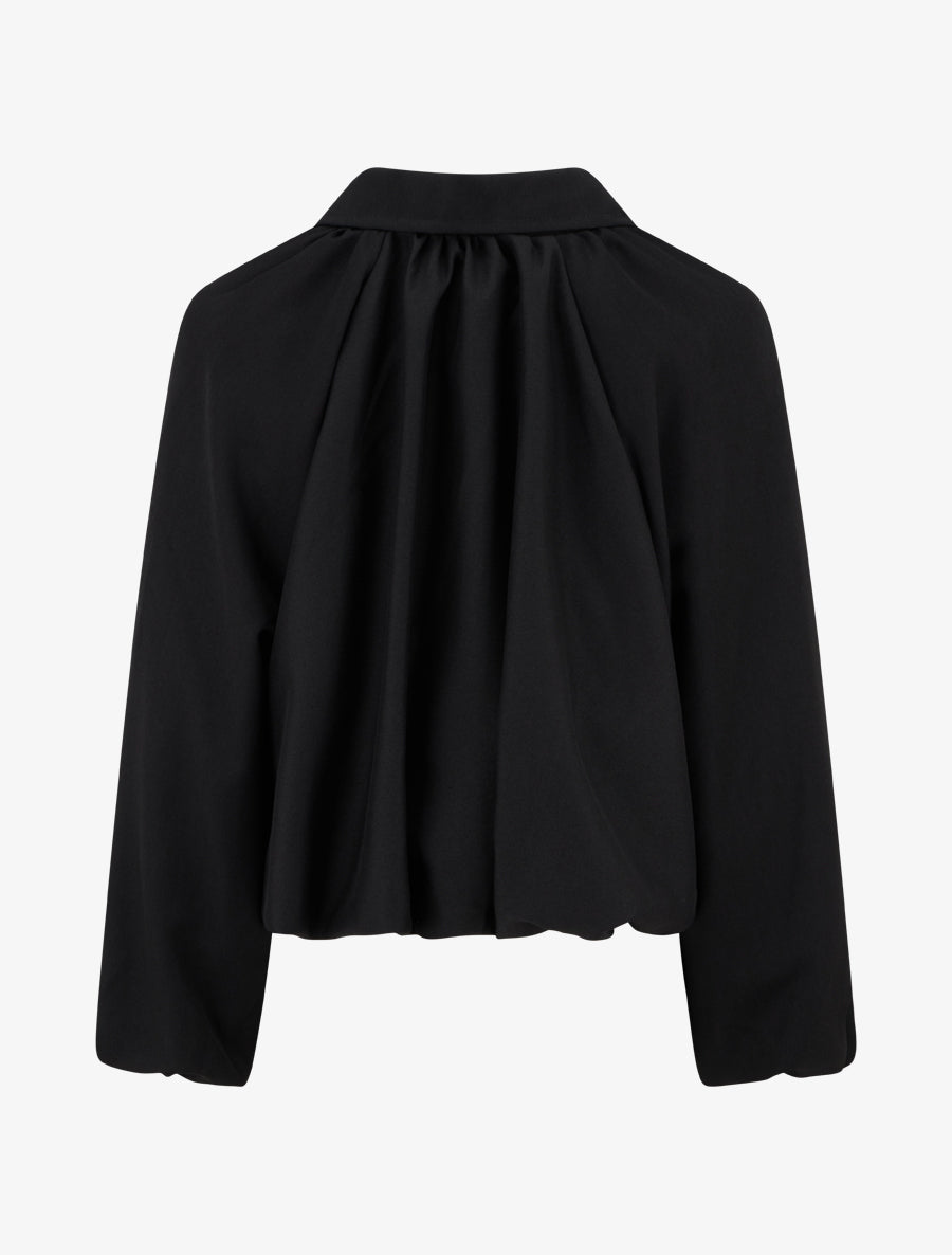 Bomber uni à bords élastiqués - Noir - 2