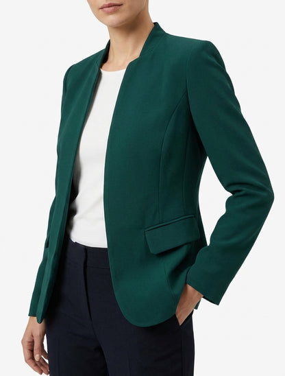 Giacca dritta con spalline - Verde abete