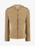 Veste en suédine boutonnée style officier - Beige - 1