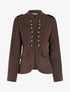Veste en suédine style officier - Marron - 1
