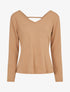 Pull fin à dos torsadé - Taupe - 4