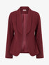 Blazer ouvert en feutrine motif chevron - Lie de vin - 1