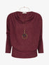 Pull côtelé et irisé - Lie de vin - 1