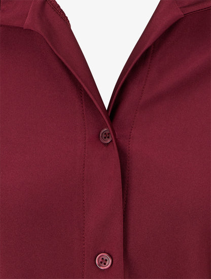 Body satiné style chemise - Lie de vin - 3