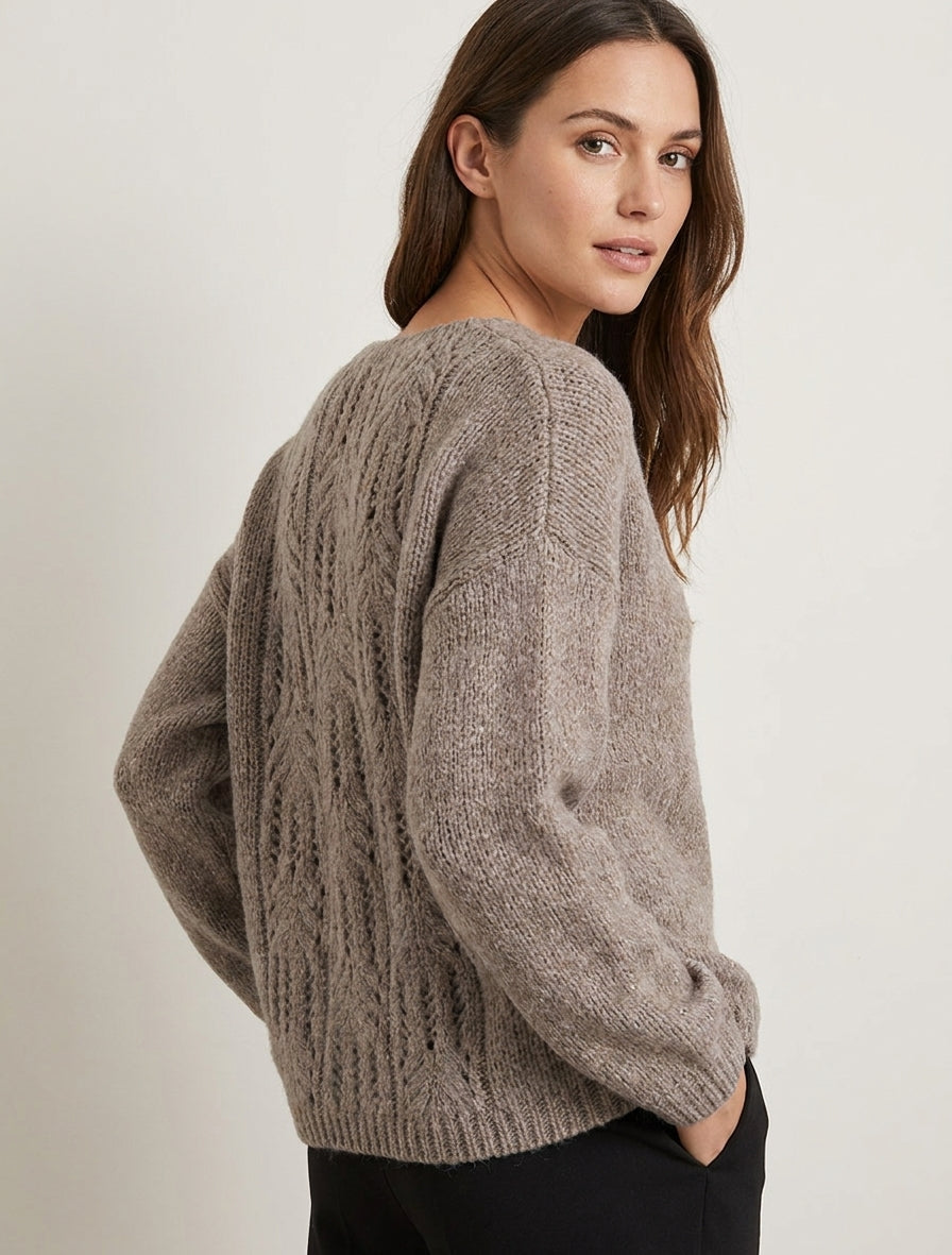 Maglione ampio iridescente con scollo a V - Talpa