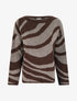 Pull coupe carrée à motif zèbre - Taupe - 1