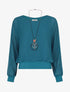 Top uni en voile - Bleu canard - 4
