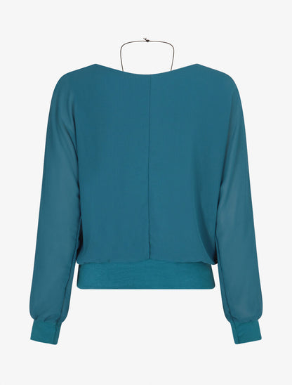 Top uni en voile - Bleu canard - 2