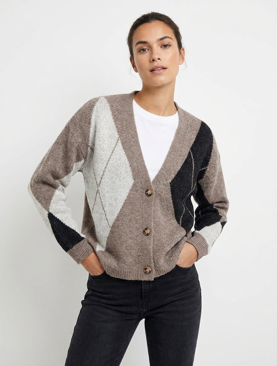 Gilet ampio in maglia jacquard - Talpa