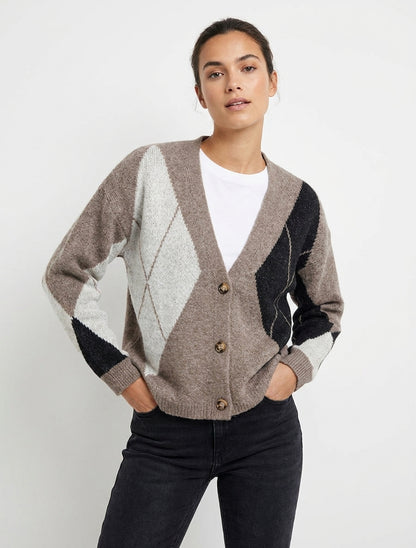 Gilet ampio in maglia jacquard - Talpa