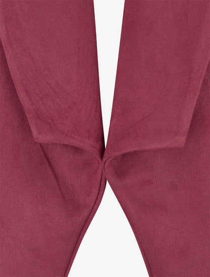 Veste suédine poignets à revers imprimé - Lie de vin - 3