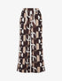 Pantalon ample à imprimé rétro - Marron - 1