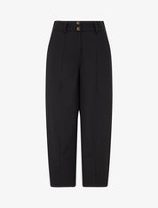 Pantalon uni à fermeture boutonnée - Noir - 1