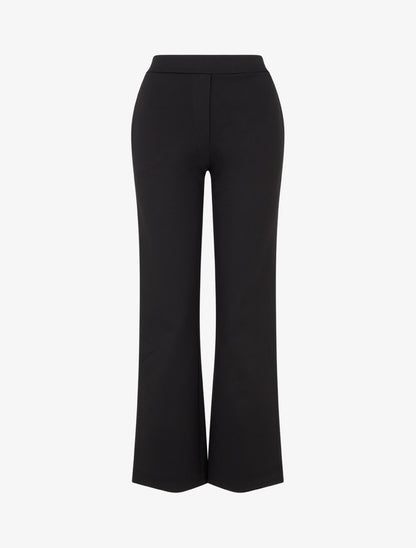 Pantalon uni coupe droite - Noir - 1