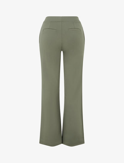 Pantalon uni coupe droite - Kaki - 2