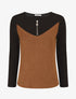 Pull bimatière à encolure zippée - Camel - 4