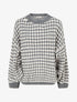 Pull ample en mohair mélangé à motif style écaille - Gris - 1
