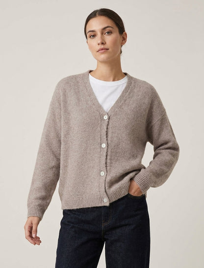 Cardigan ampio in mohair con scollo a V - Talpa