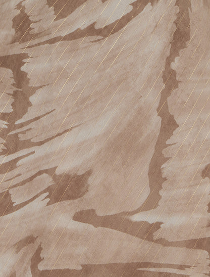 Jupe longue droite voile irisé imprimé abstrait - Beige - 3