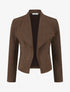 Veste en suédine à fermeture zippée - Marron - 1
