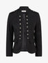 Veste en suédine style officier - Noir - 1