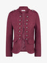 Veste en suédine style officier - Bordeaux - 1