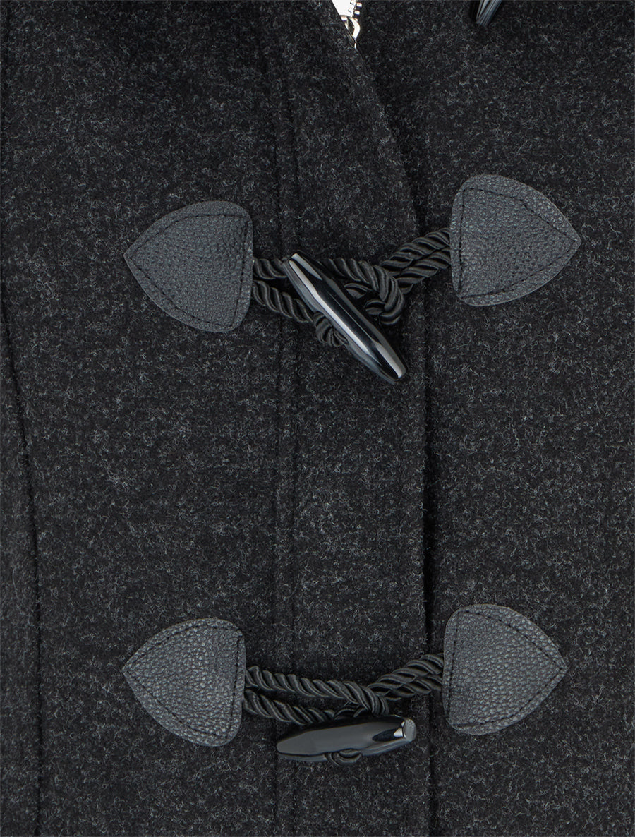 Duffle-coat uni à capuche - Gris anthracite - 3