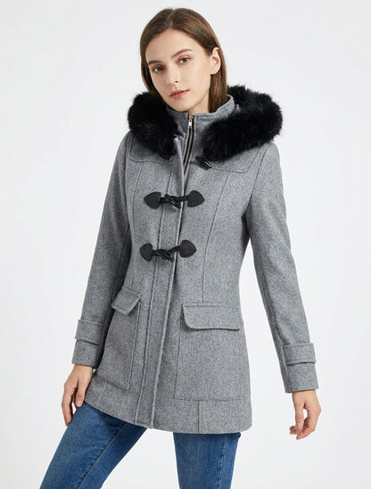 Cappotto montgomery semplice con cappuccio - Grigio