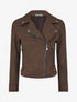 Veste en suédine à fermeture zippée - Marron - 1