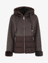 Manteau bimatière à intérieur fourrure synthétique - Marron chocolat - 1