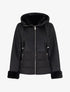 Manteau bimatière à intérieur fourrure synthétique - Noir - 1