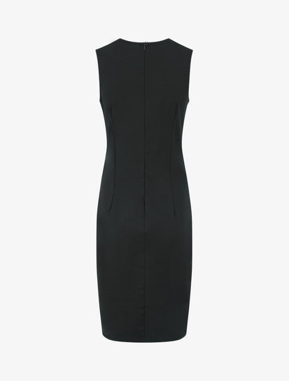 Robe portefeuille sans manches - Noir - 2