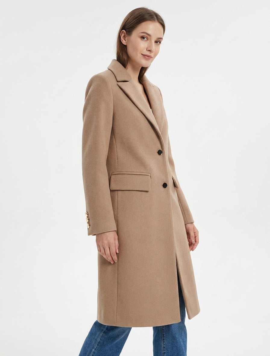 Cappotto lungo dritto classico - Chameau