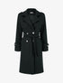 Manteau long à col cranté - Noir - 1