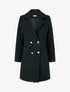 Manteau en laine mélangée à poches plaquées - Noir - 1