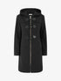 Duffle-coat uni à capuche - Noir - 1