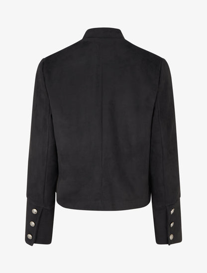 Veste suédine style officier - Noir - 2