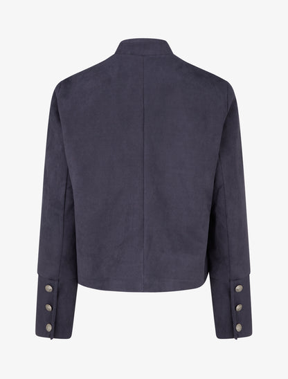 Veste suédine style officier - Marine - 2